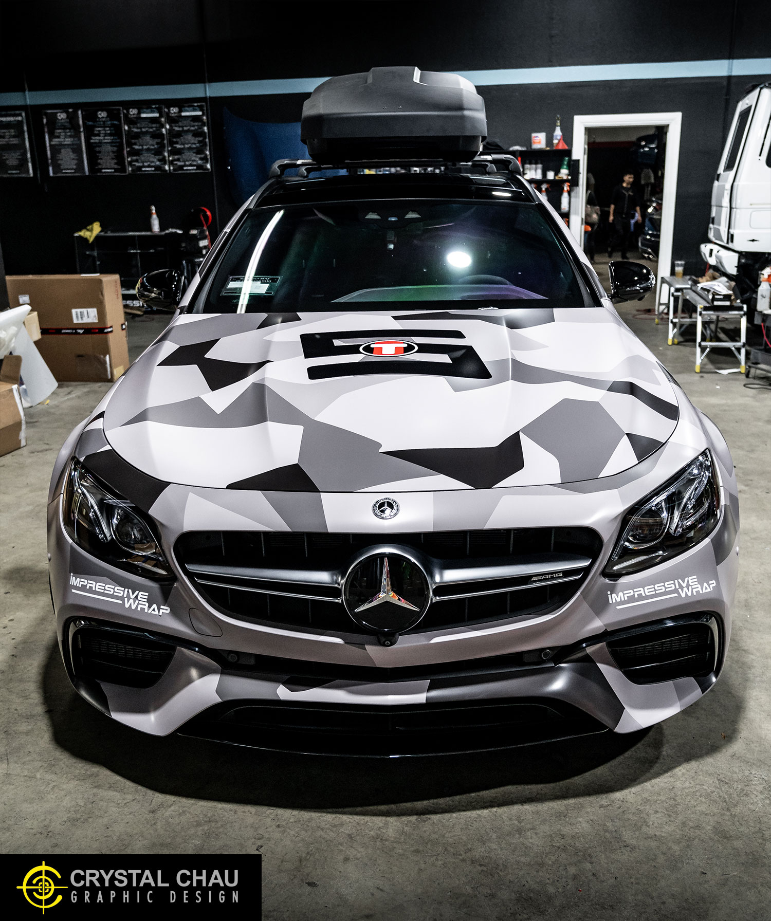 Mercedes E63s AMG Shattered Arctic Camouflage