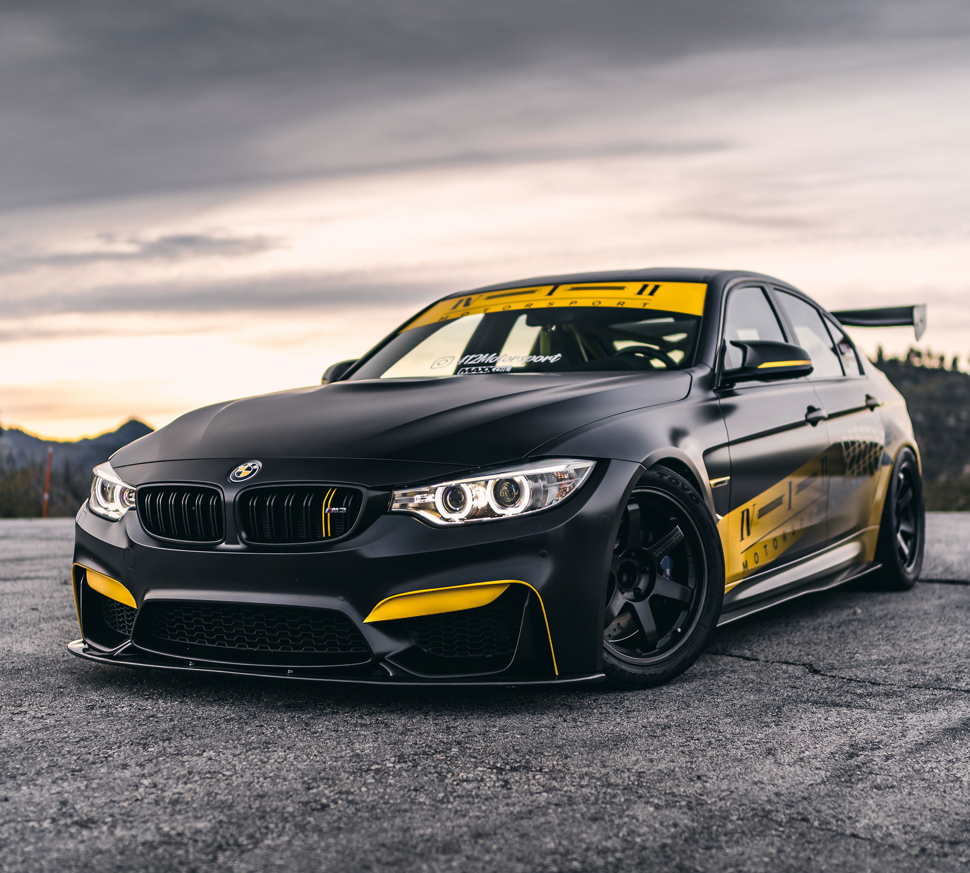 BMW M3 Black Yellow Gradient