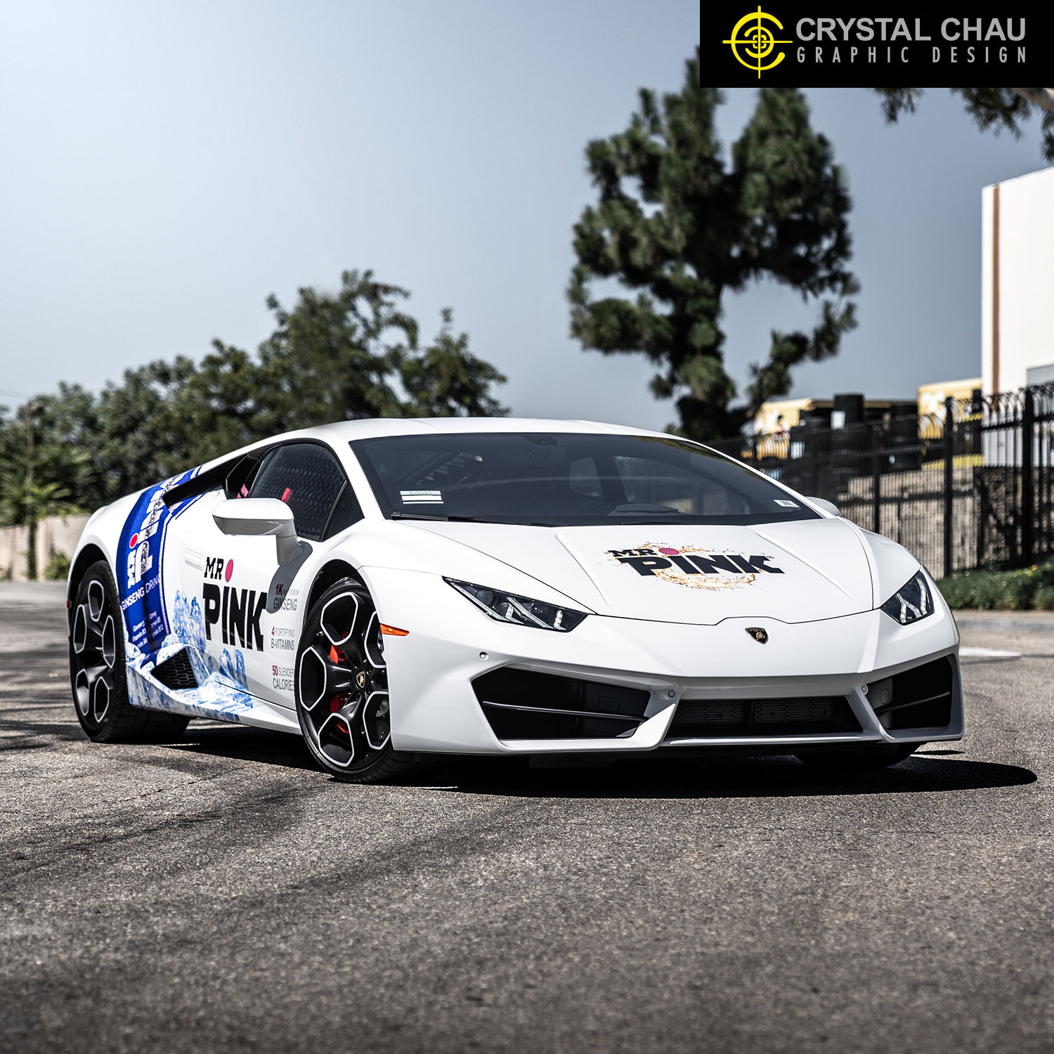 Lamborghini Huracan Mr. Pink Ginseng Drink Commercial Wrap