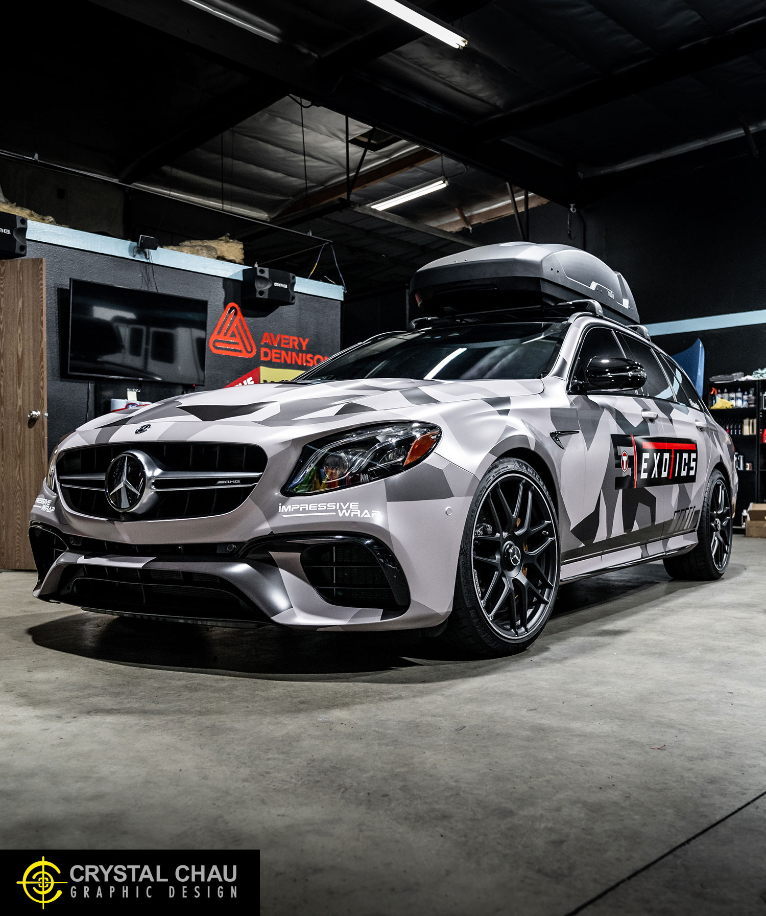 Mercedes E63s AMG Shattered Arctic Camouflage