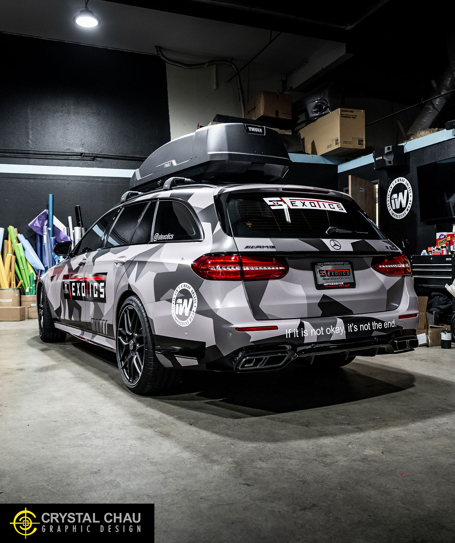 Mercedes E63s AMG Shattered Arctic Camouflage