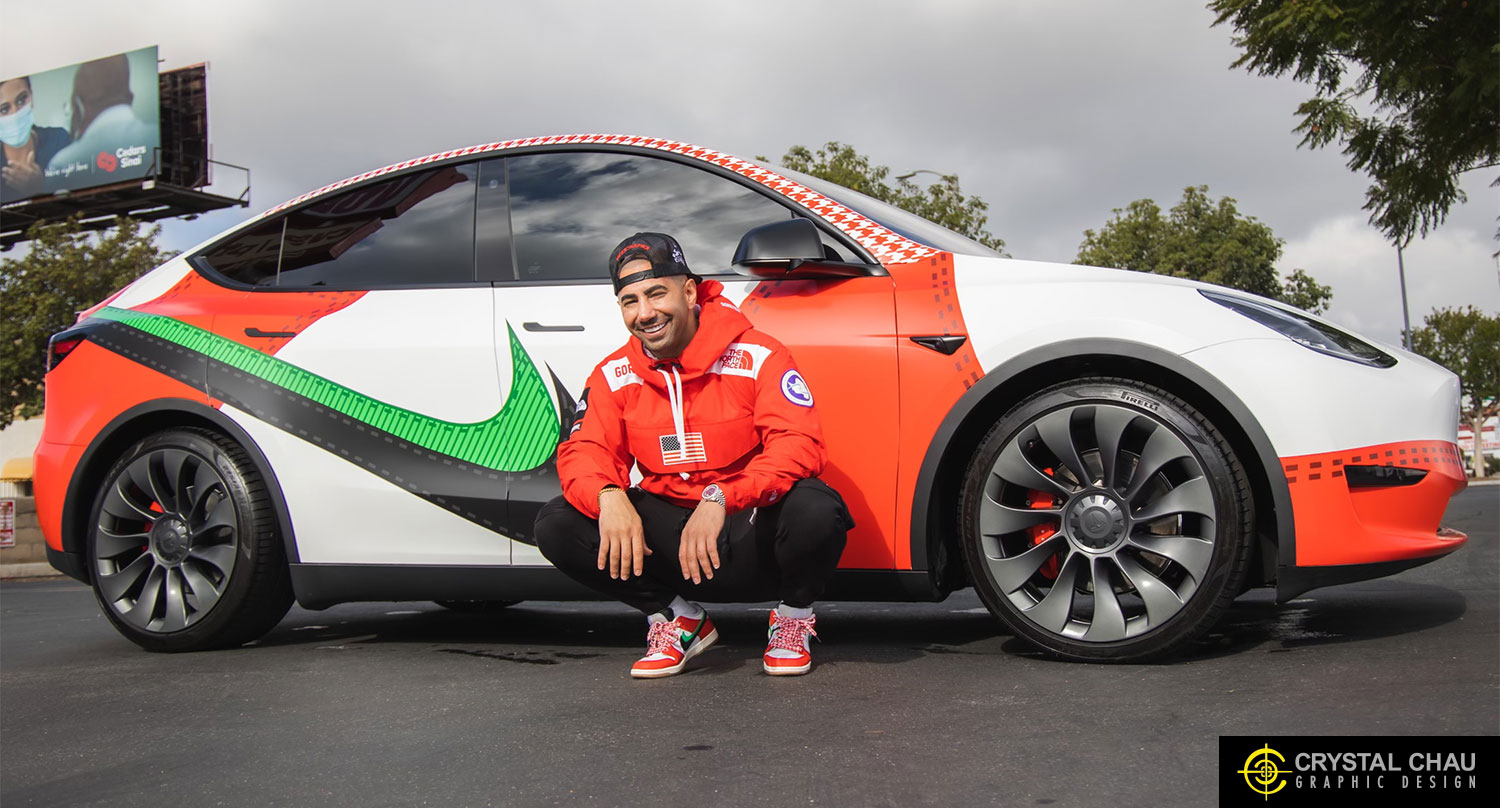 Tesla Model Y Nike Habibi Dunks Design Fousey