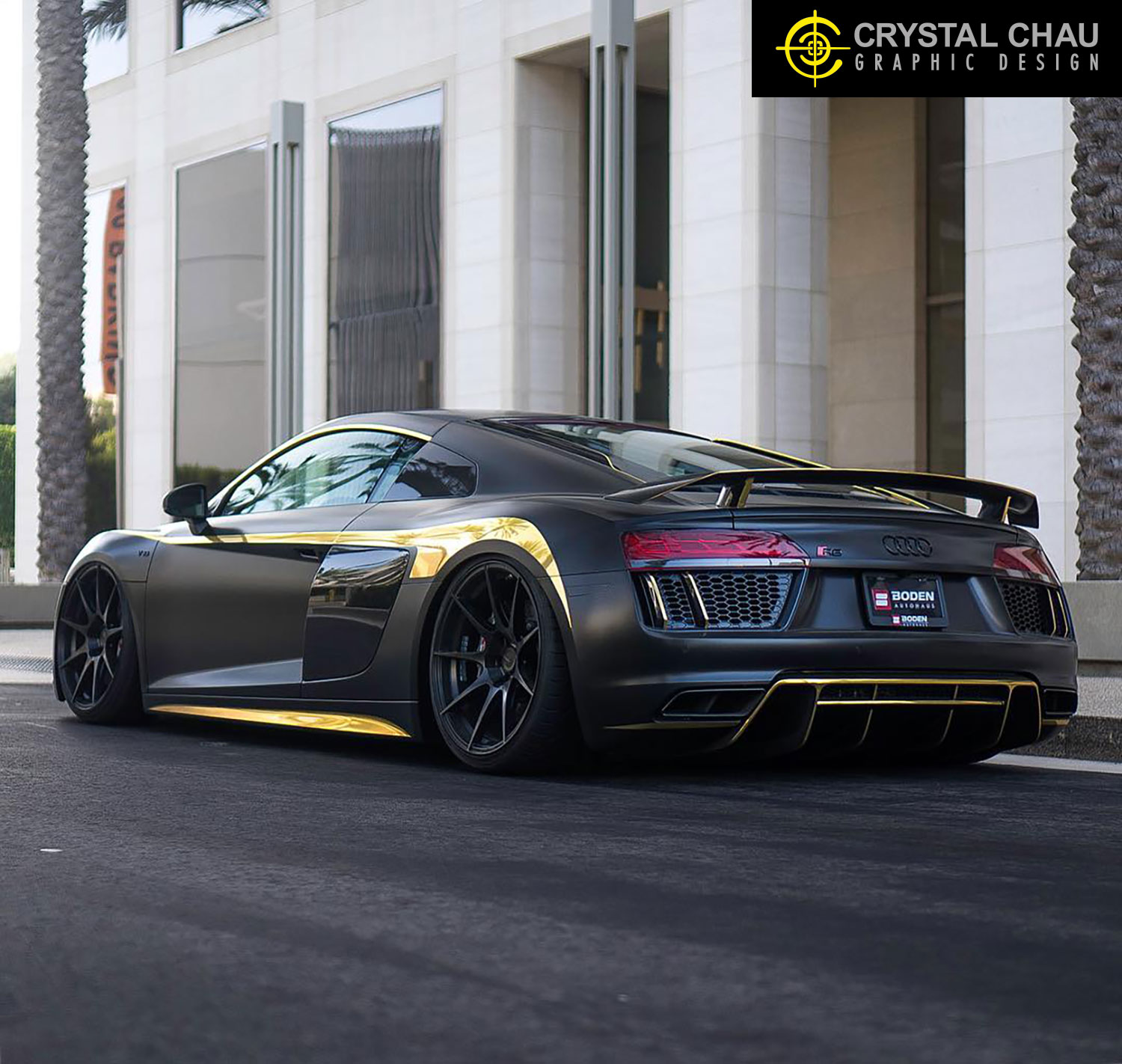 Audi R8 Gold Chrome DJ Getter Zito Wheels