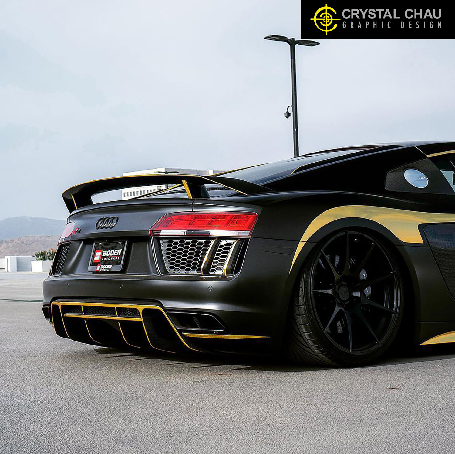 Audi R8 Gold Chrome DJ Getter Zito Wheels