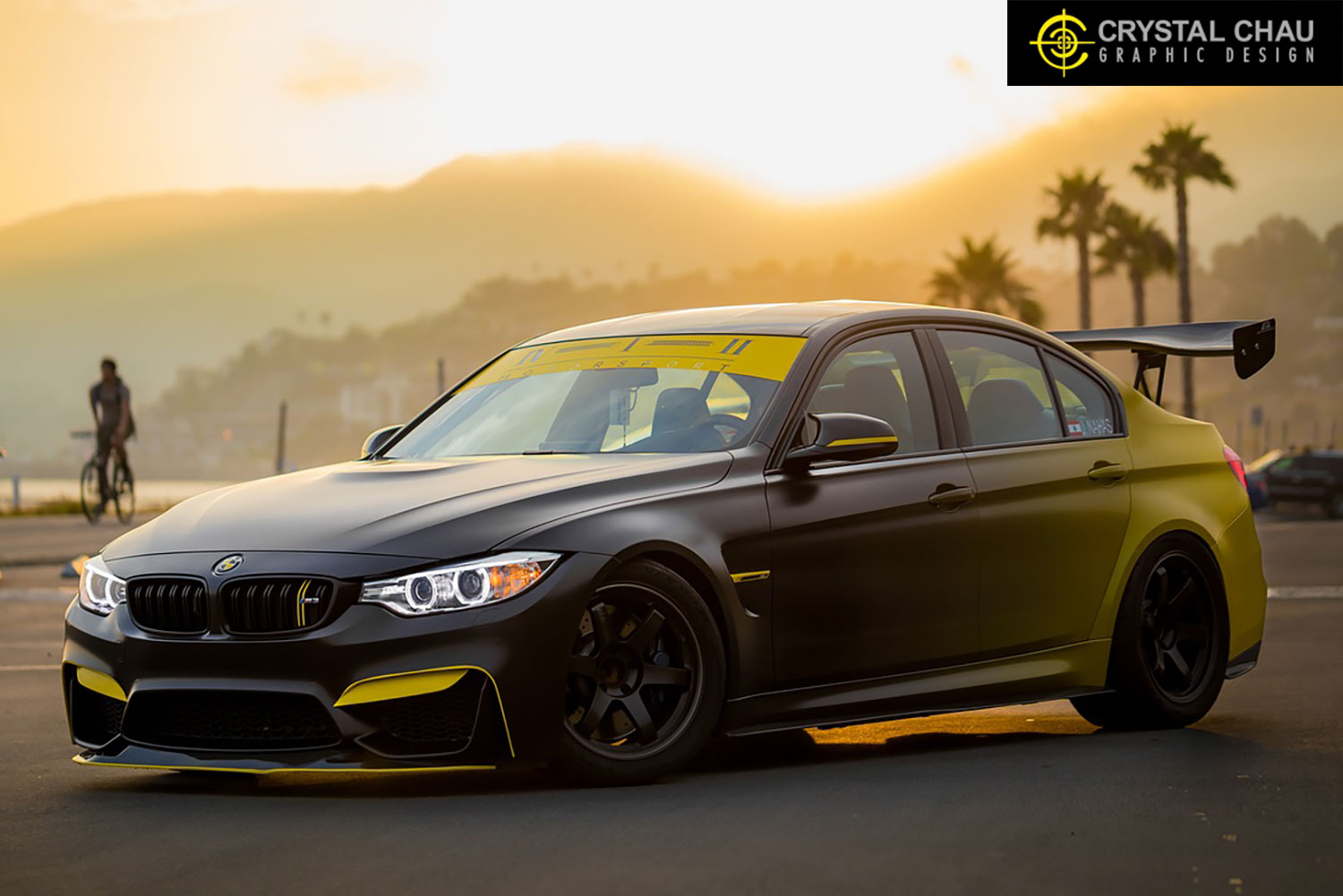 BMW M3 Black Yellow Gradient 412 Motorsport