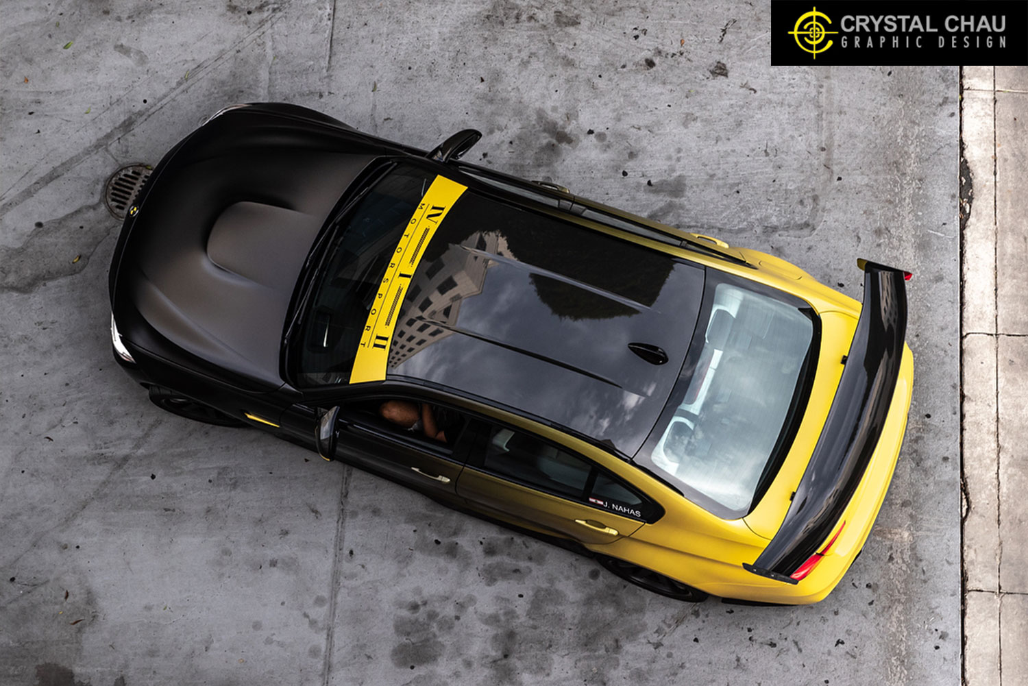 BMW M3 Black Yellow Gradient 412 Motorsport