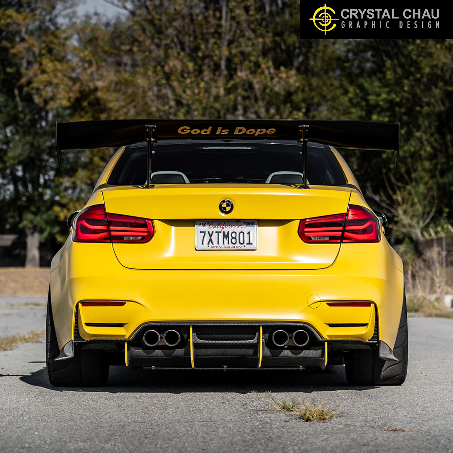 BMW M3 Black Yellow Gradient 412 Motorsport
