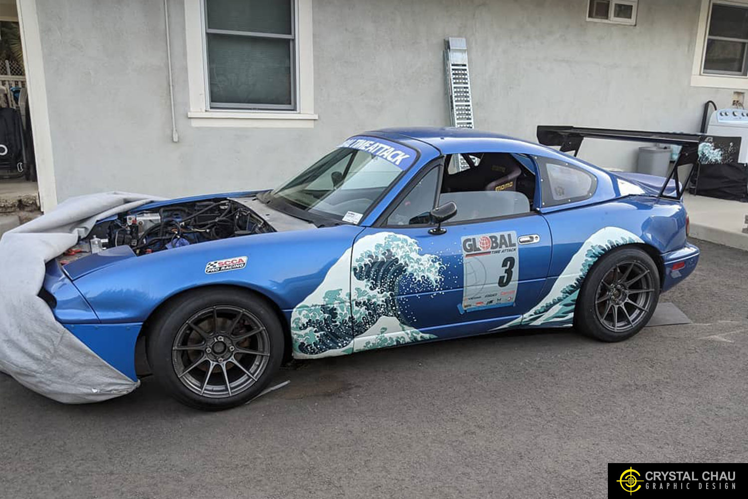 Miata NA Japanese Great Wave Off Kanagawa