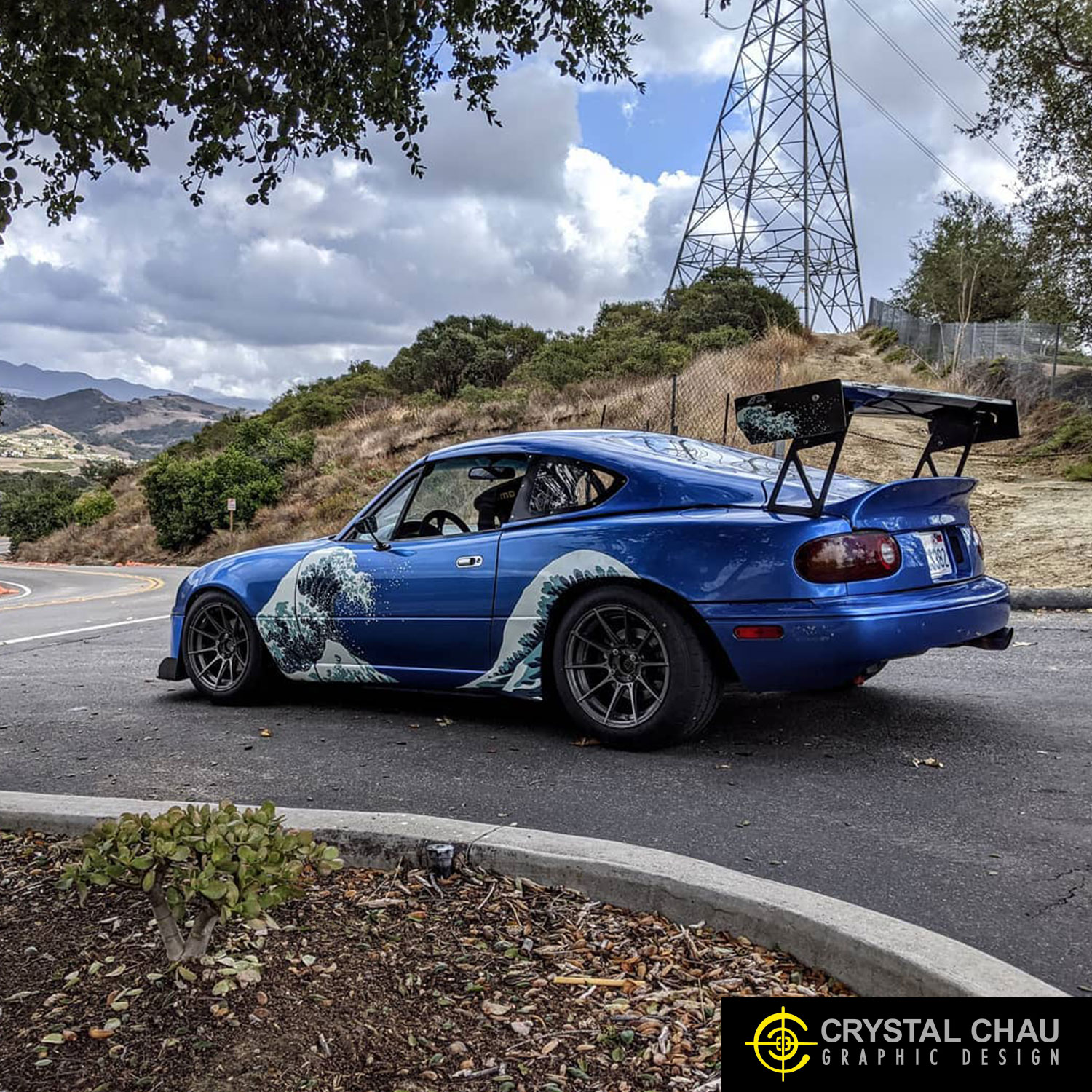 Miata NA Japanese Great Wave Off Kanagawa