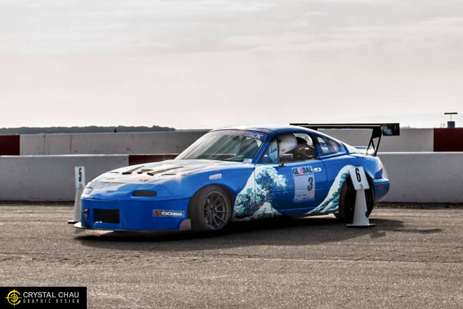Miata NA Japanese Great Wave Off Kanagawa