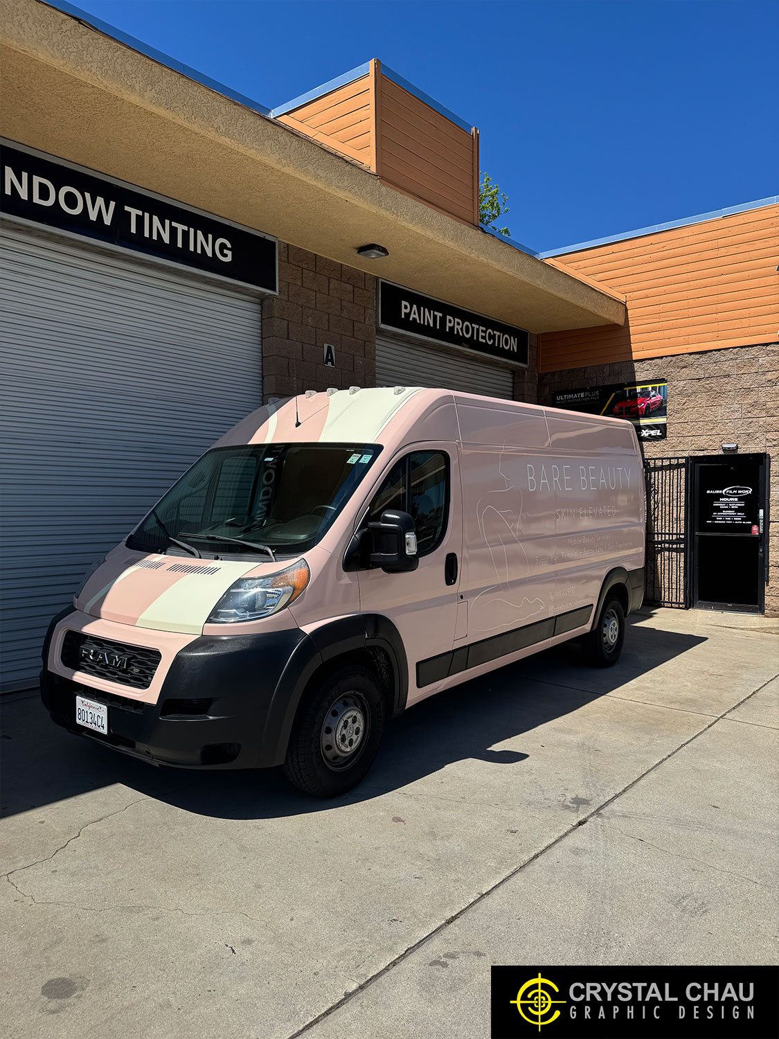 Bare Beauty Pink Commercial Van Wrap