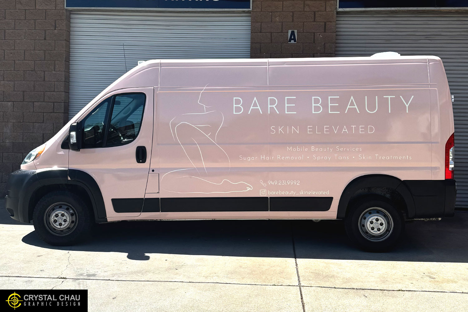Bare Beauty Pink Commercial Van Wrap