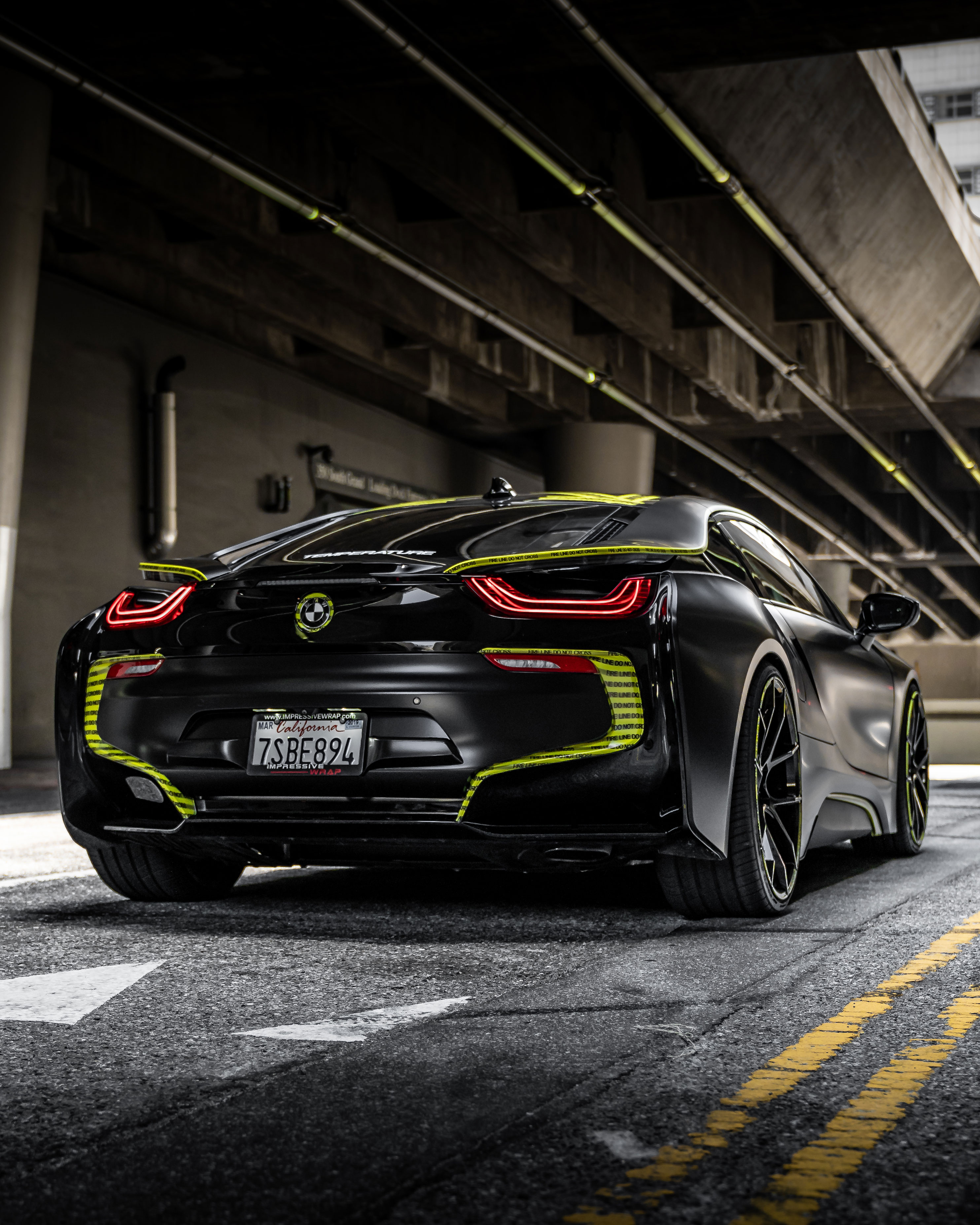 BMW i8 Off-White Caution Tape Livery Design