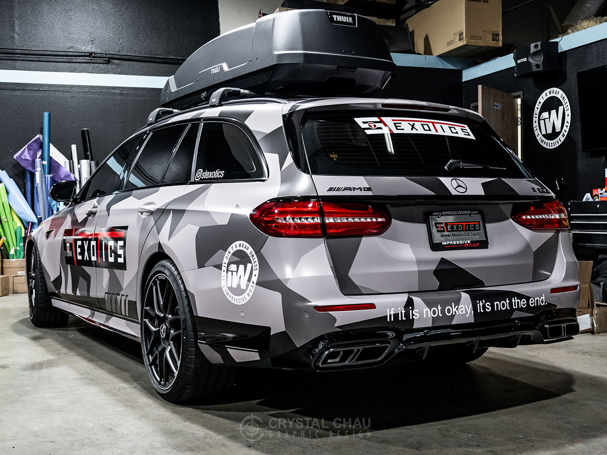 Mercedes E63S AMG Shattered Arctic Camo