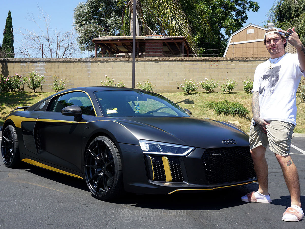 Audi R8 DJ Getter Gold Chrome
