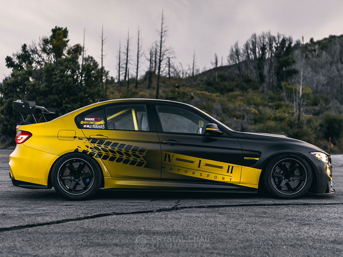 BMW M3 Black to Yellow Gradient