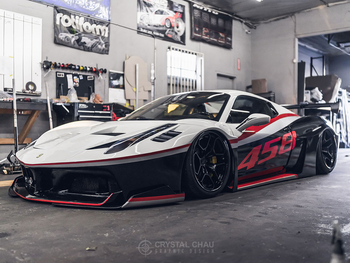 Ferrari 458 Red Black White