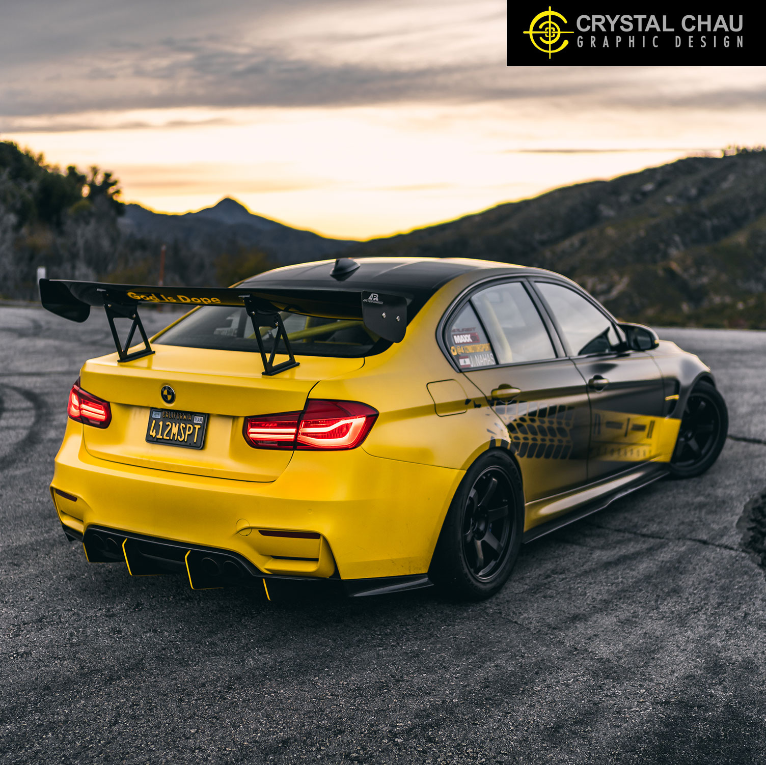 BMW M3 Black Yellow Gradient