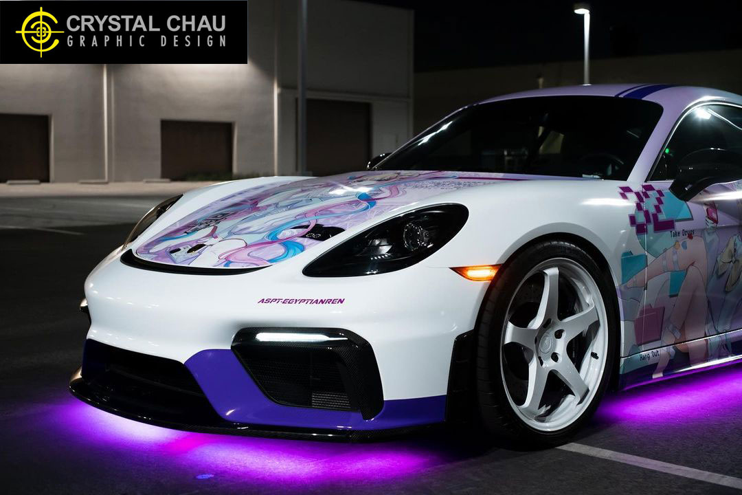 Porsche Cayman GT4 Needy Girl Overdose Itasha