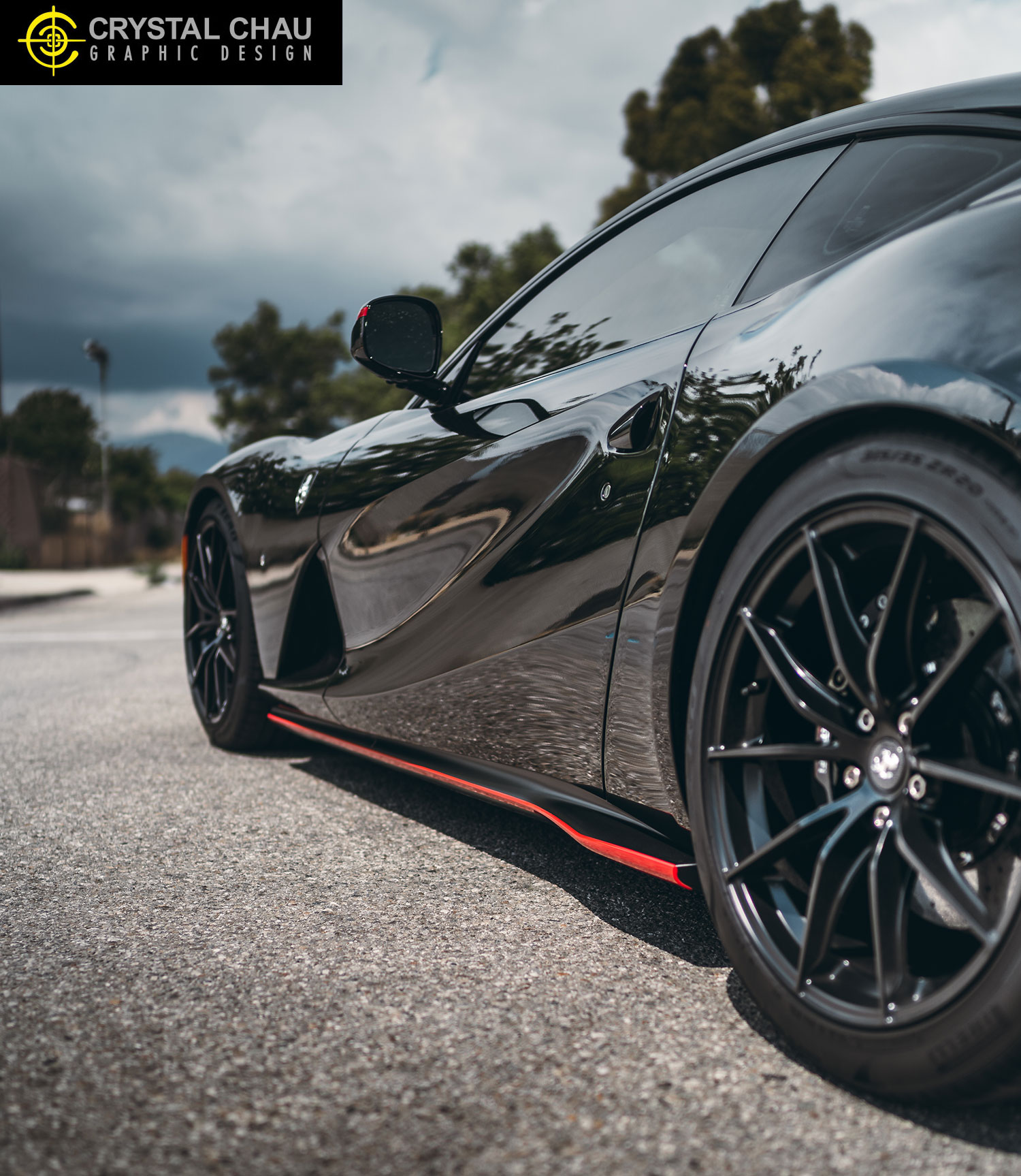 Ferrari 812 Superfast Red Stripes
