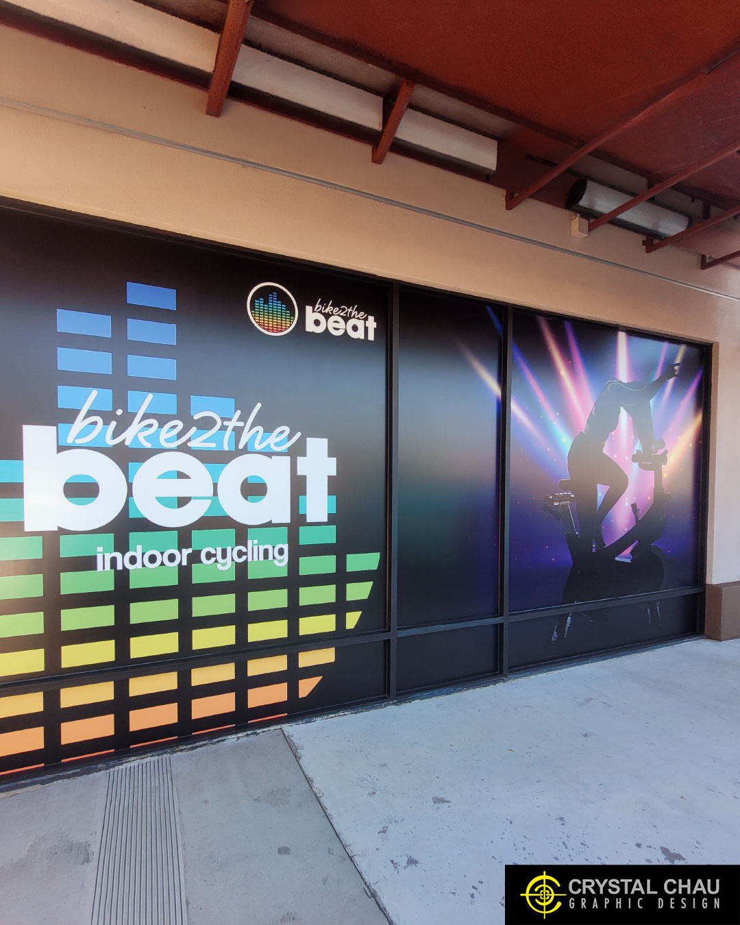 Bike 2 The Beat Indoor Cycling Window Wrap