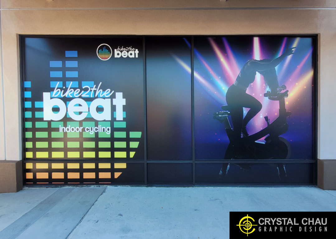 Bike 2 The Beat Indoor Cycling Window Wrap